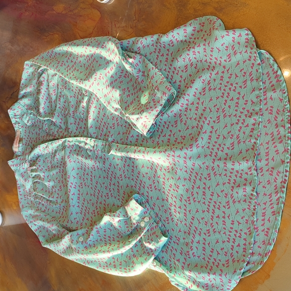 POMELO Pink Birds Print Top Size M. - Picture 11 of 12